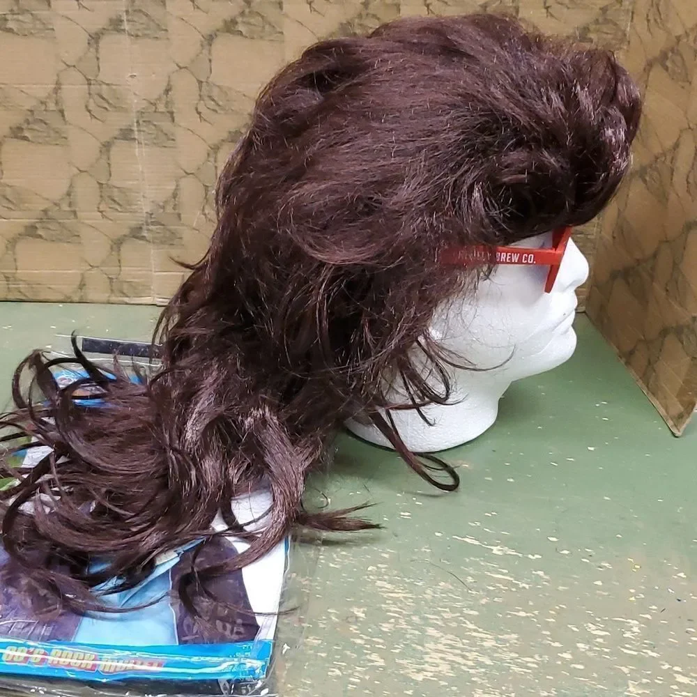 About this item Includes 80s rock Mullet Wig,‎ Brown Only available in one size